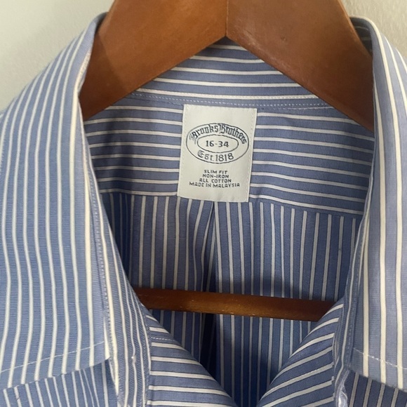 Brooks Brothers Men’s SlimFit Striped Shirt Size 16-34 - Picture 3 of 4